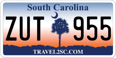SC license plate ZUT955