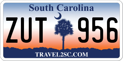 SC license plate ZUT956