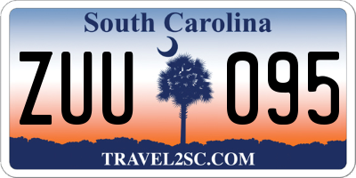 SC license plate ZUU095