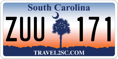 SC license plate ZUU171