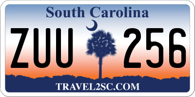 SC license plate ZUU256