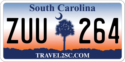 SC license plate ZUU264