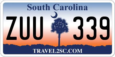 SC license plate ZUU339
