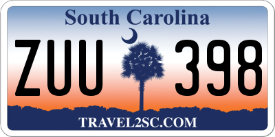 SC license plate ZUU398