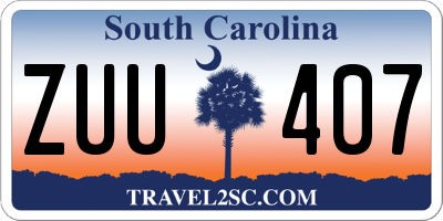 SC license plate ZUU407