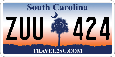 SC license plate ZUU424