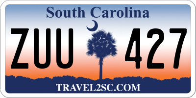 SC license plate ZUU427