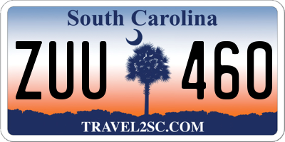 SC license plate ZUU460