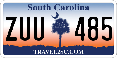 SC license plate ZUU485