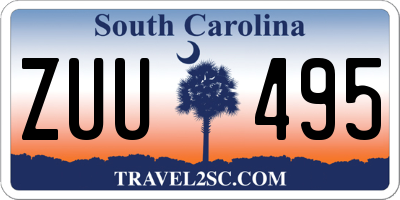 SC license plate ZUU495
