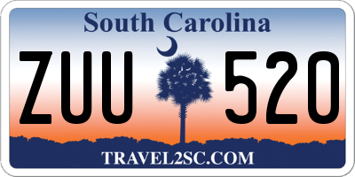 SC license plate ZUU520