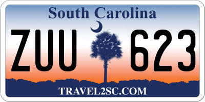 SC license plate ZUU623