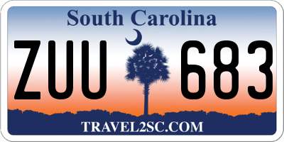 SC license plate ZUU683