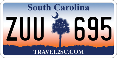 SC license plate ZUU695
