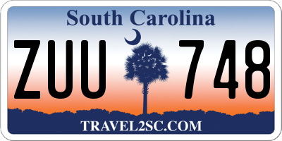 SC license plate ZUU748