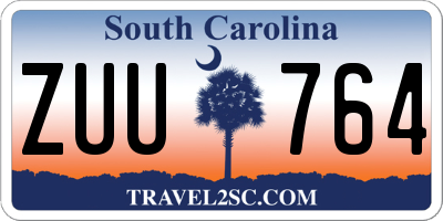 SC license plate ZUU764