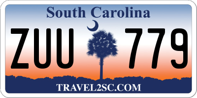 SC license plate ZUU779