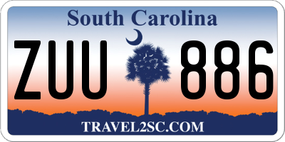 SC license plate ZUU886