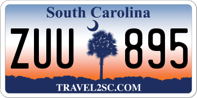 SC license plate ZUU895