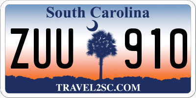 SC license plate ZUU910