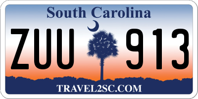 SC license plate ZUU913