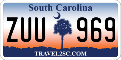 SC license plate ZUU969
