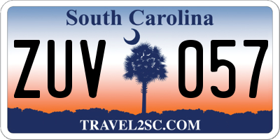 SC license plate ZUV057