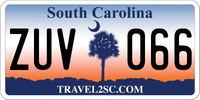 SC license plate ZUV066
