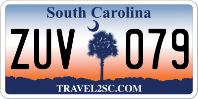SC license plate ZUV079