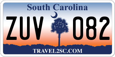 SC license plate ZUV082