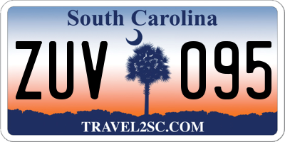 SC license plate ZUV095