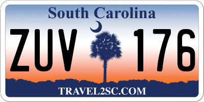 SC license plate ZUV176
