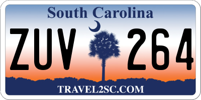 SC license plate ZUV264