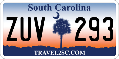 SC license plate ZUV293
