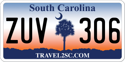 SC license plate ZUV306