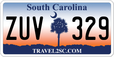 SC license plate ZUV329