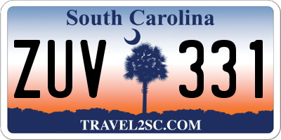 SC license plate ZUV331