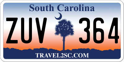 SC license plate ZUV364