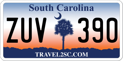 SC license plate ZUV390
