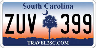 SC license plate ZUV399