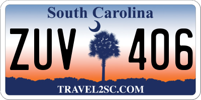 SC license plate ZUV406