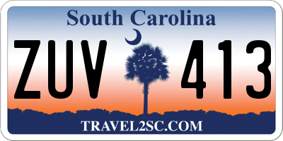 SC license plate ZUV413