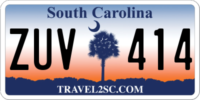 SC license plate ZUV414