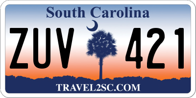 SC license plate ZUV421