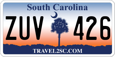 SC license plate ZUV426