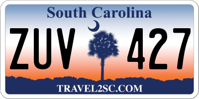 SC license plate ZUV427