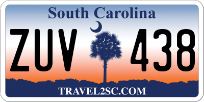 SC license plate ZUV438