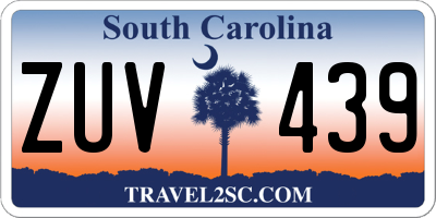 SC license plate ZUV439