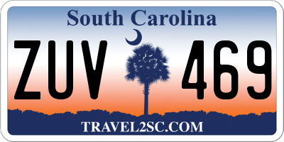 SC license plate ZUV469