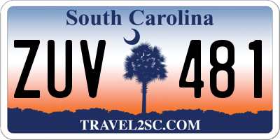 SC license plate ZUV481